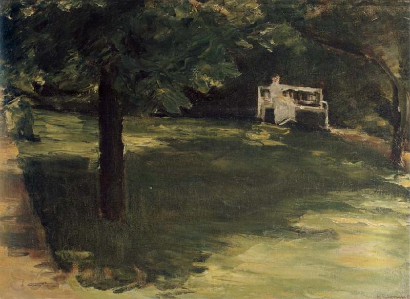 Max Liebermann Garden Bench beneath the Chesnut Treses in t he Wannsee Garden Spain oil painting art